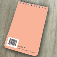 Spiral Top Notepads - Pink with Multicolor Squares - Pack of 6