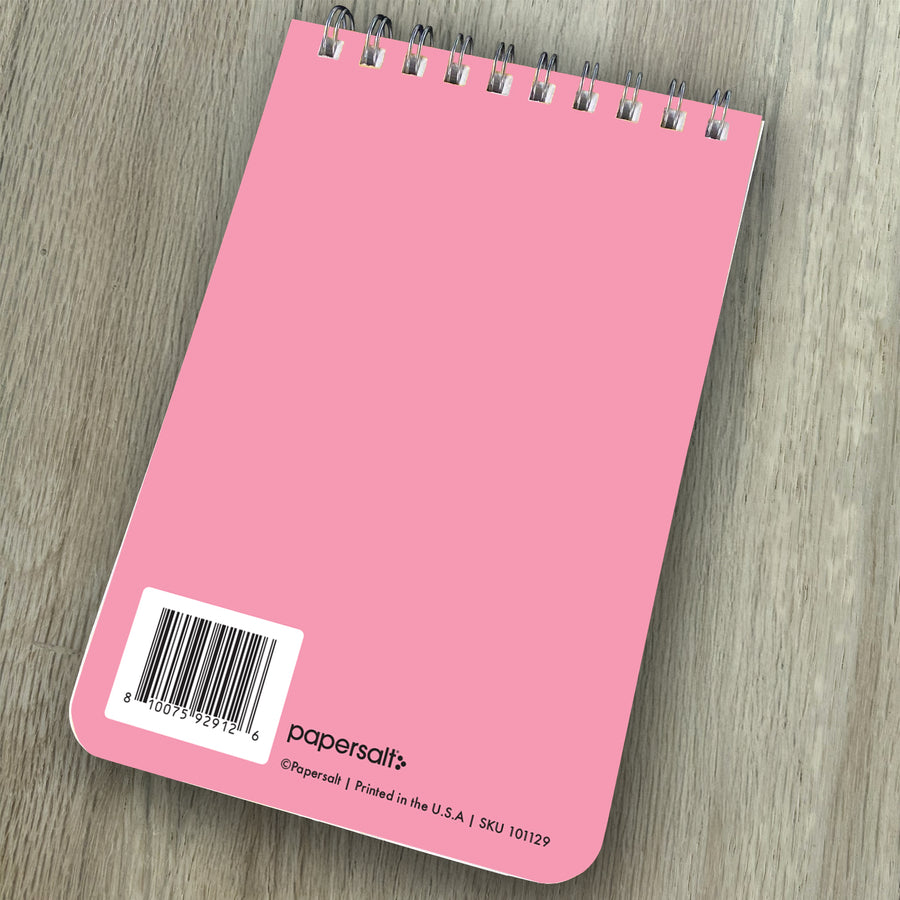 Spiral Top Notepads - Pink with Vertical Waves - Pack of 6