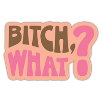 Sticker: Bitch, What? - Pack of 6