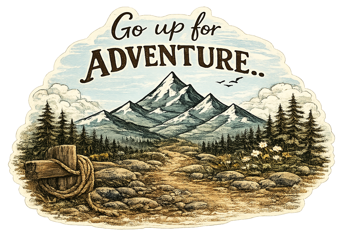 Sticker: Go up for Adventure - Namedrop - Pack of 24