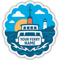 Sticker: Ferry Boat Back - Namedrop - Pack of 24