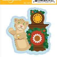 Sticker: Mister Rogers, Daniel Striped Tiger with Clock