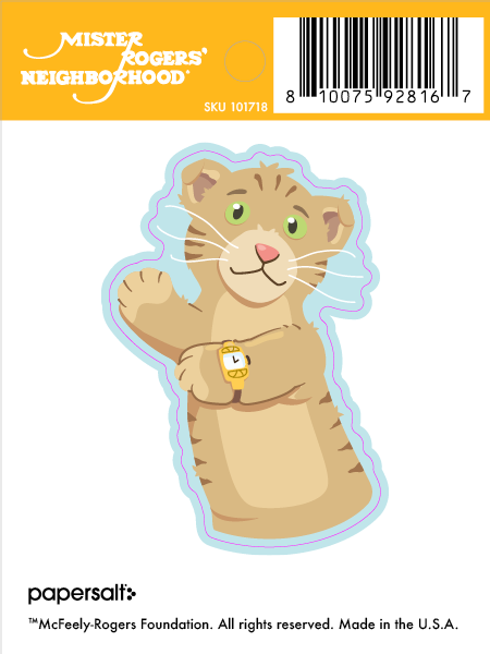 Sticker: Mister Rogers, Daniel Striped Tiger