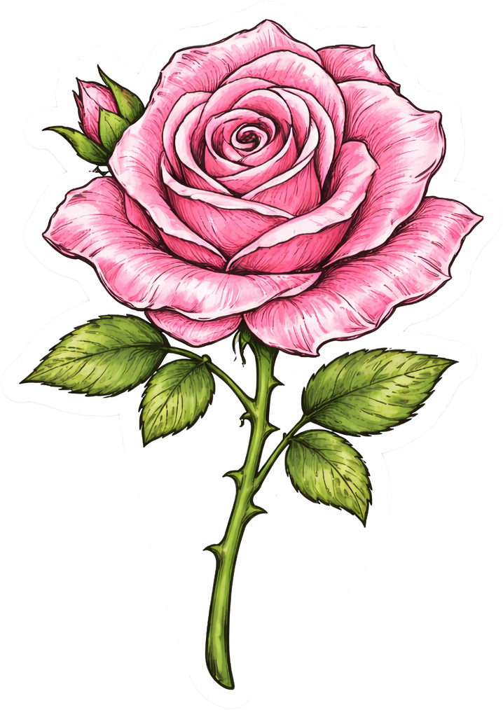 Sticker: Garden Rose Bloom - Namedrop