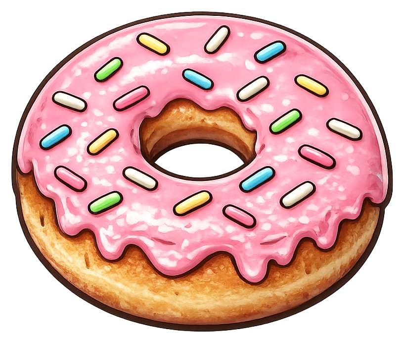 Sticker: Pink Glazed Donut