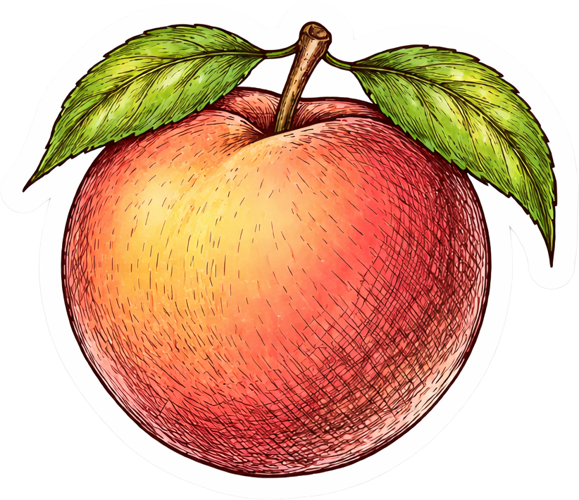 Sticker: Sun-Kissed Peach