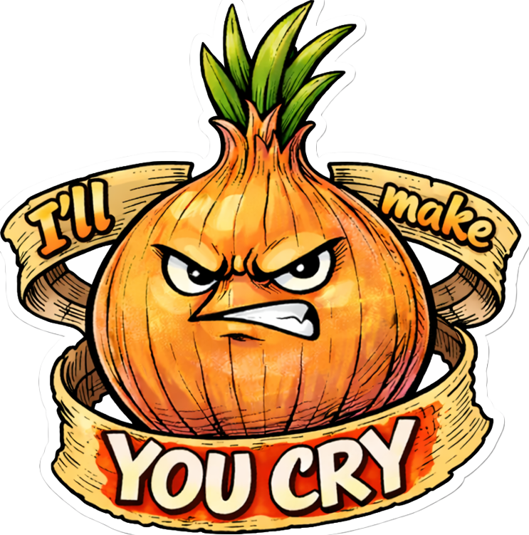 Sticker: Onion Makes You Cry - Namedrop