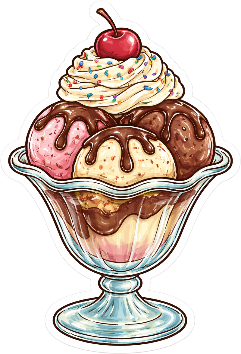 Sticker: Ice Cream Sundae - Namedrop