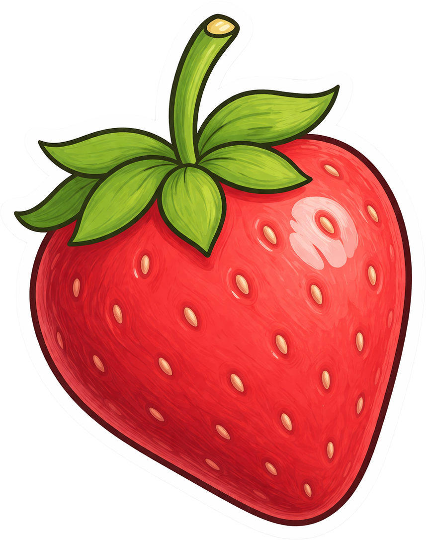 Sticker: Ripe Strawberry - Namedrop