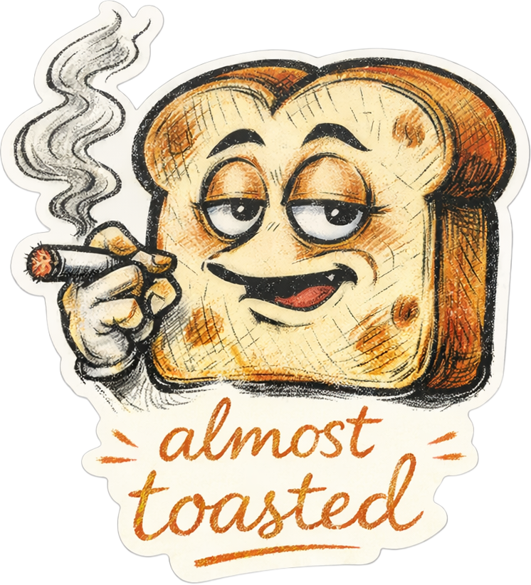 Sticker: Almost Toasted Bread