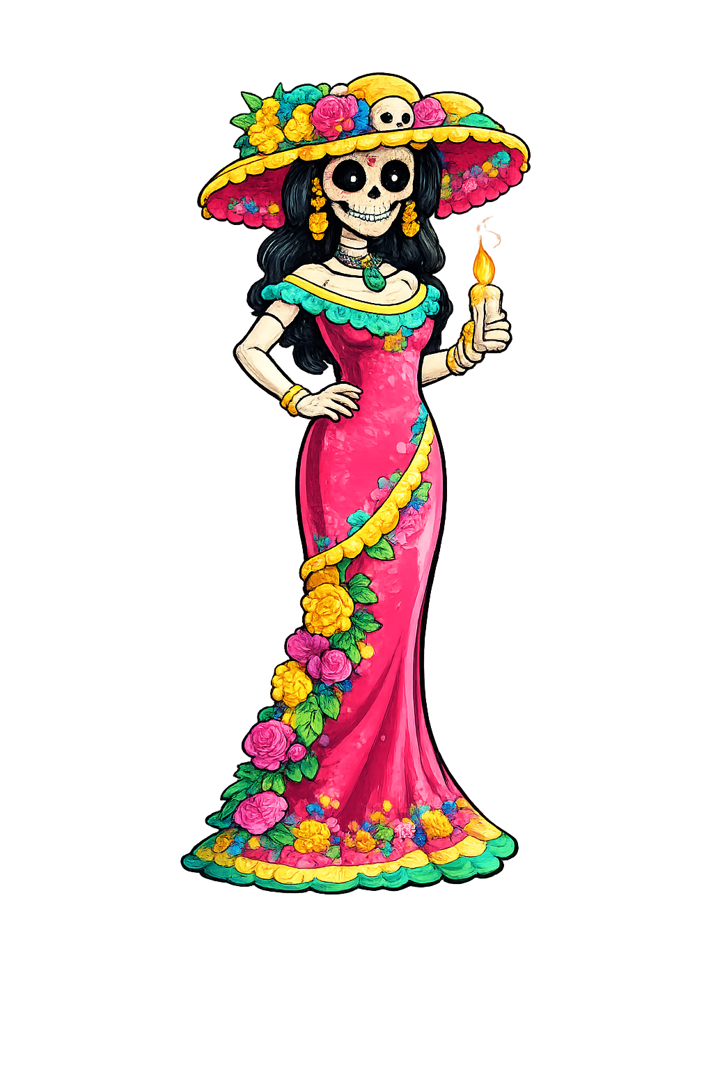 Sticker: Día de los Muertos Dancer
