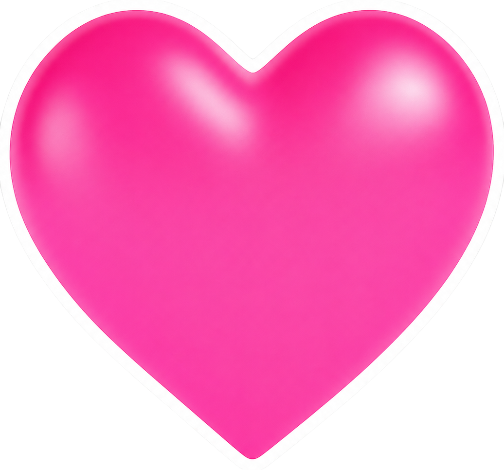 Sticker: Glossy Pink Heart