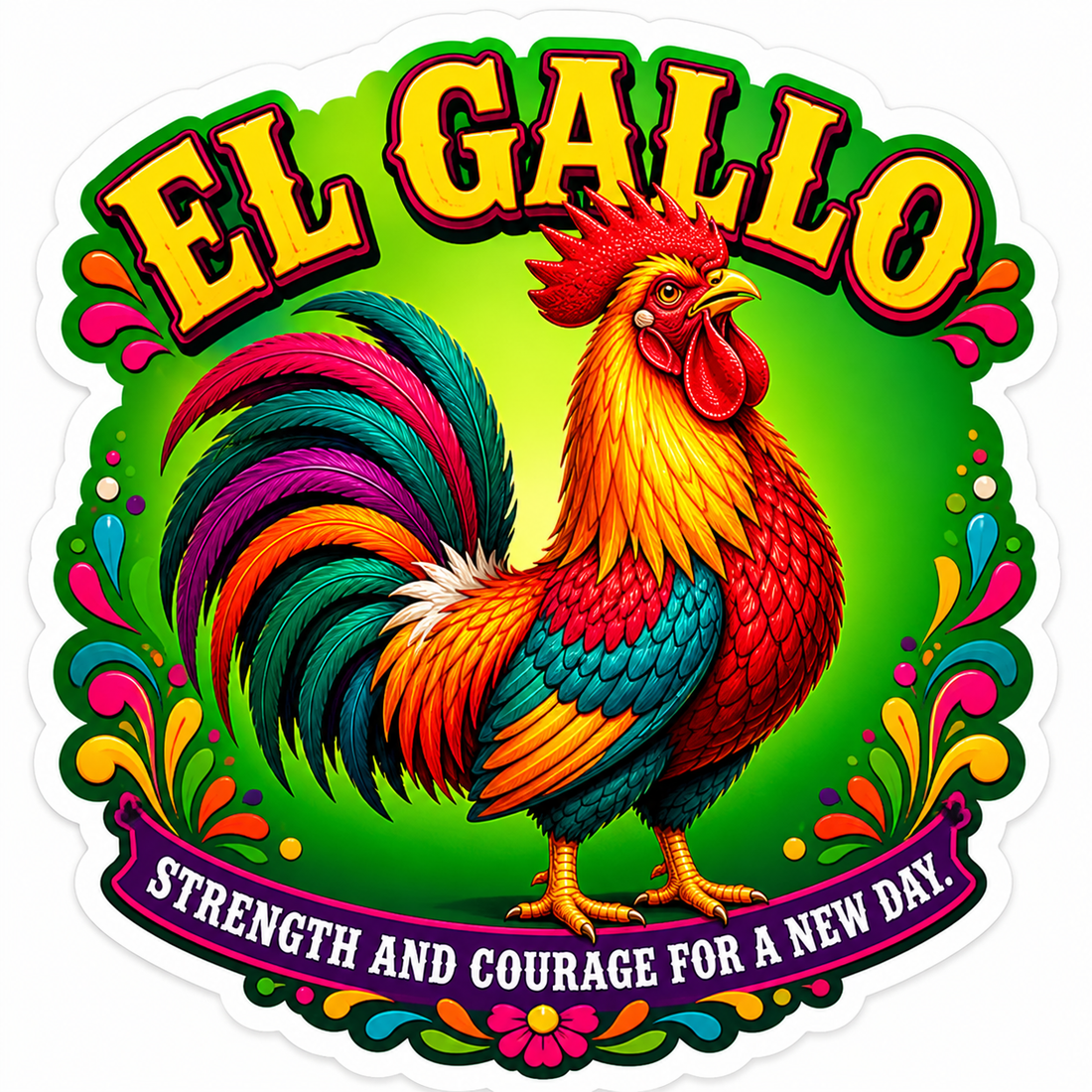Sticker: El Gallo Rooster