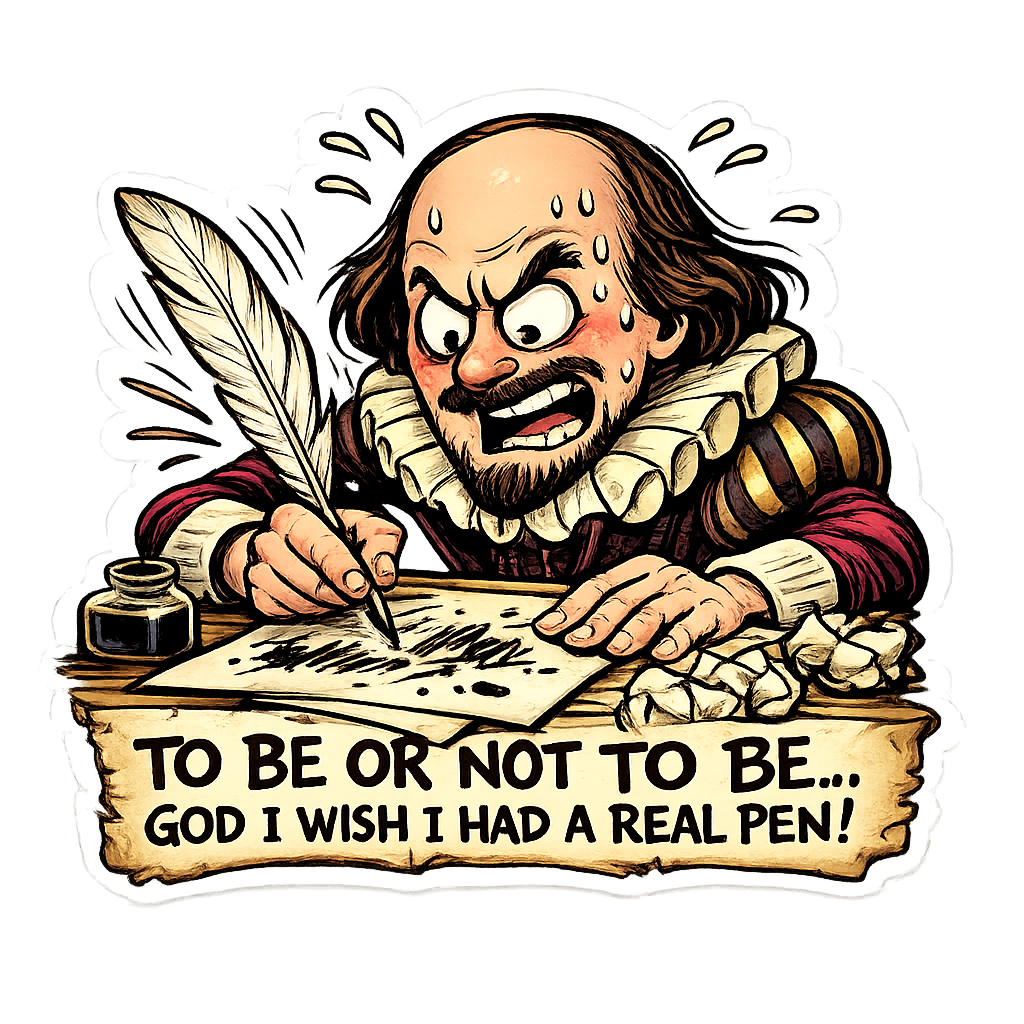Sticker: Shakespeare's Pen Problem