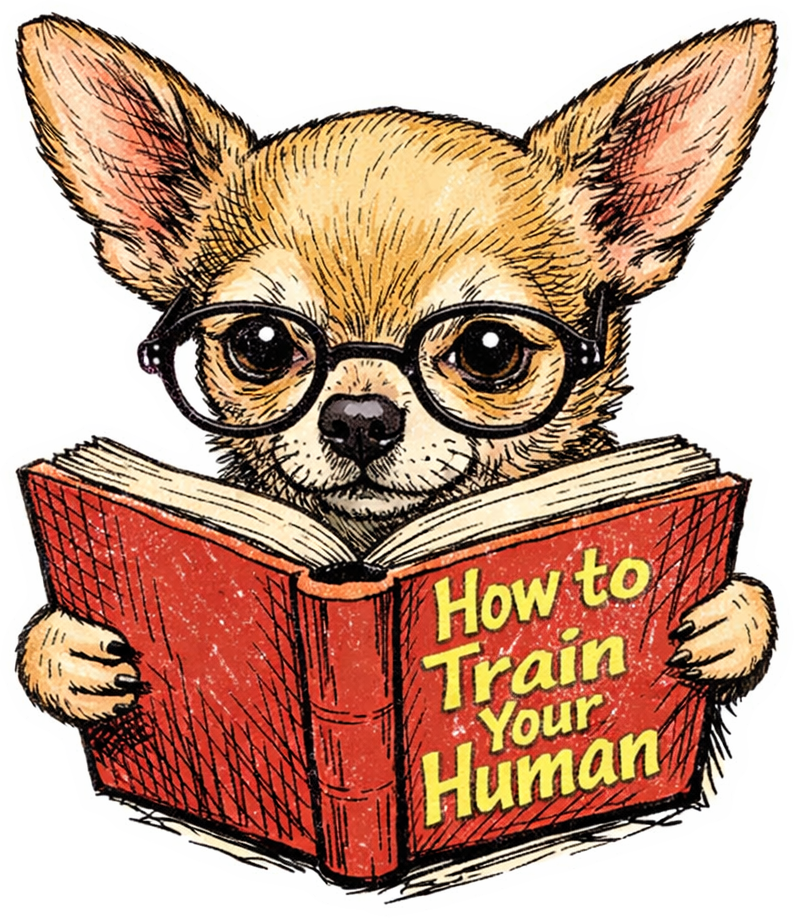 Sticker: Dog Reads How to Train Your Human