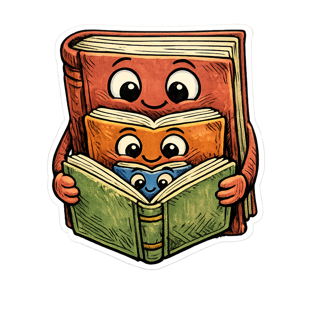 Sticker: Animated Book Character - Namedrop
