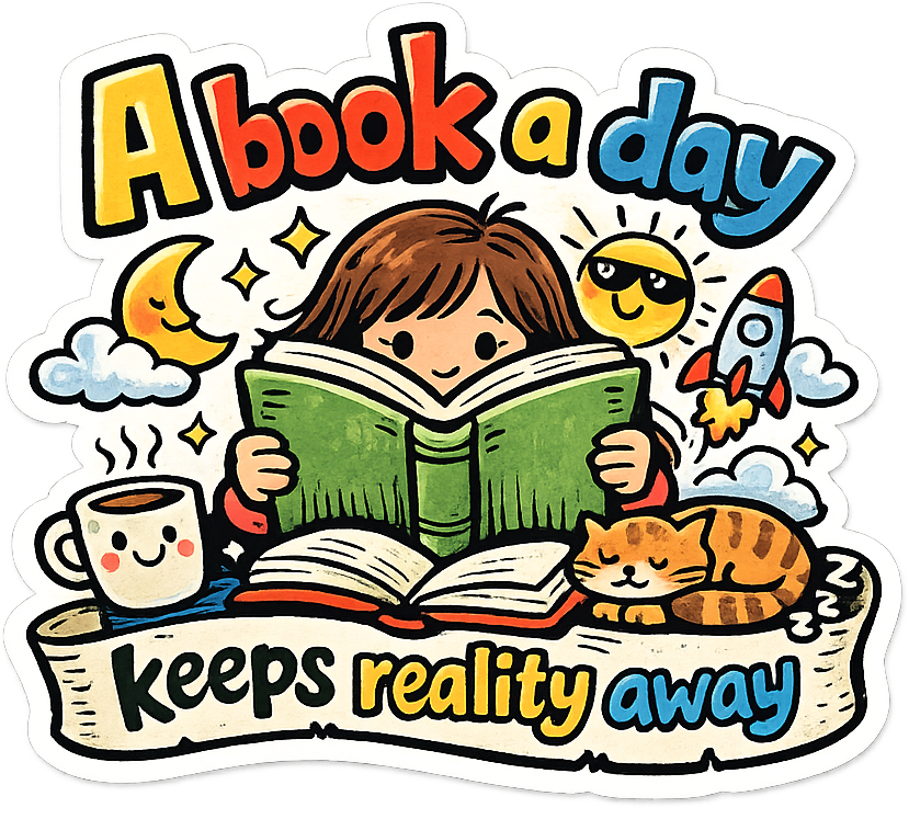Sticker: Book a Day Beats Dumbness