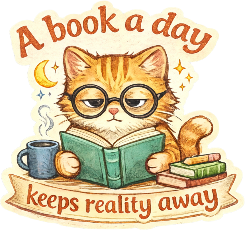 Sticker: Book a Day Keeps Reality Away - Namedrop