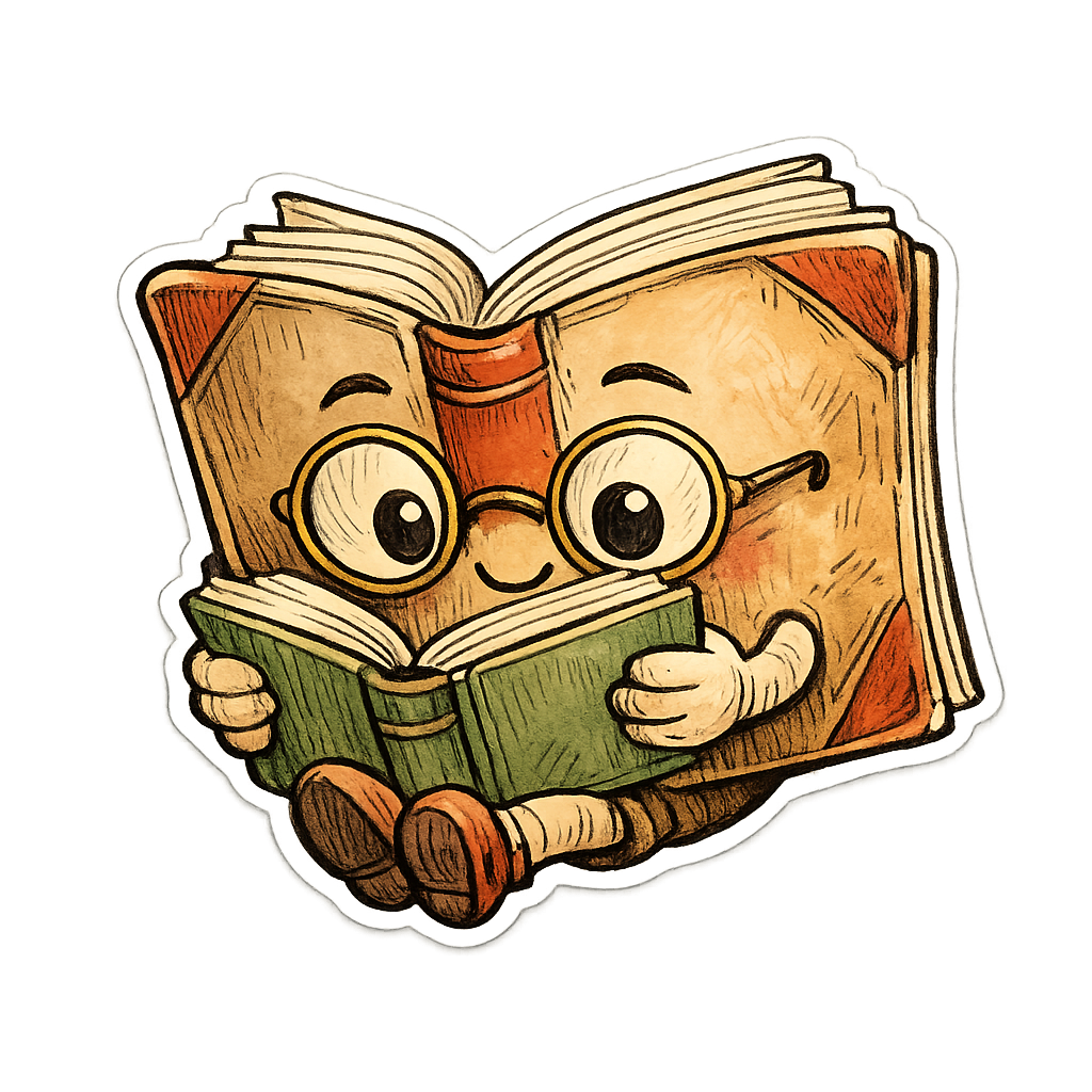 Sticker: Books Reading Each Other