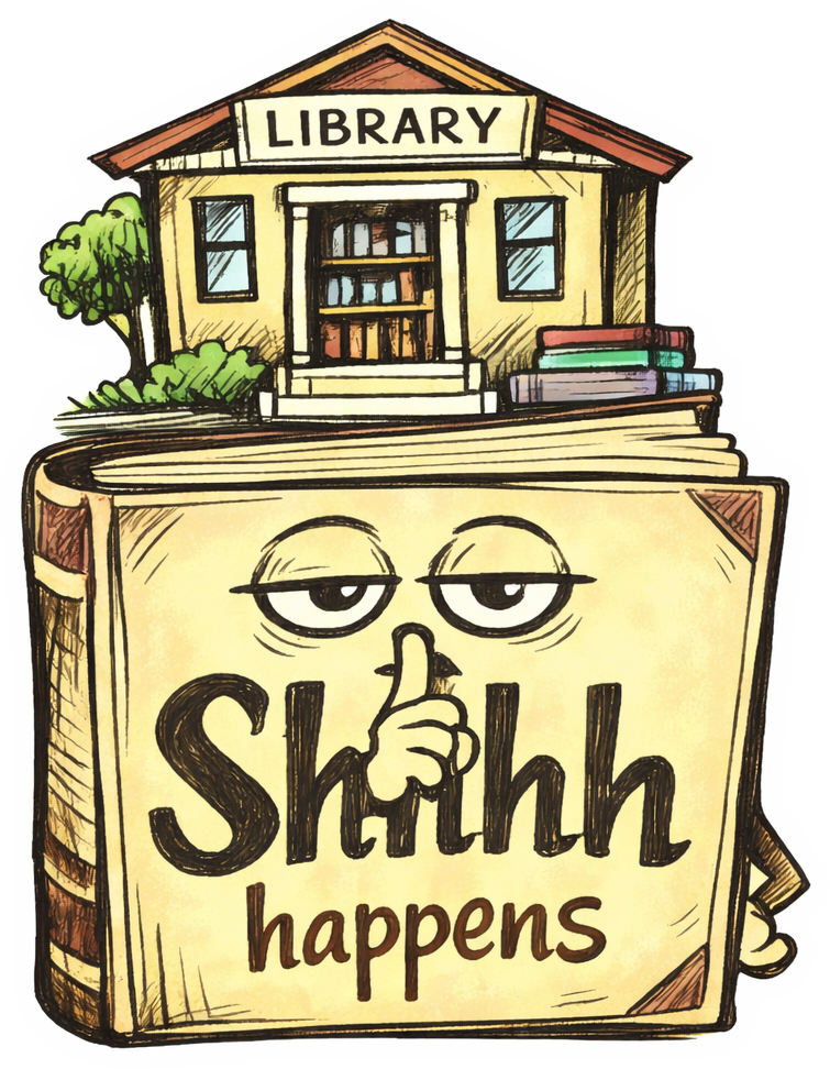 Sticker: Shhhh Happens Library - Namedrop
