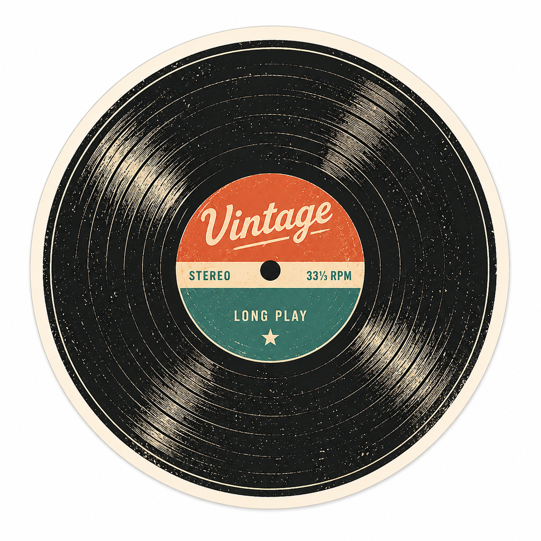 Sticker: Classic Vinyl Record