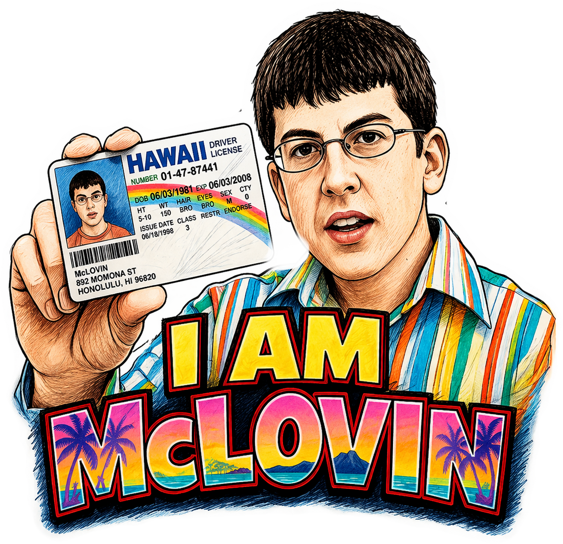 Sticker: I Am McLovin - Namedrop