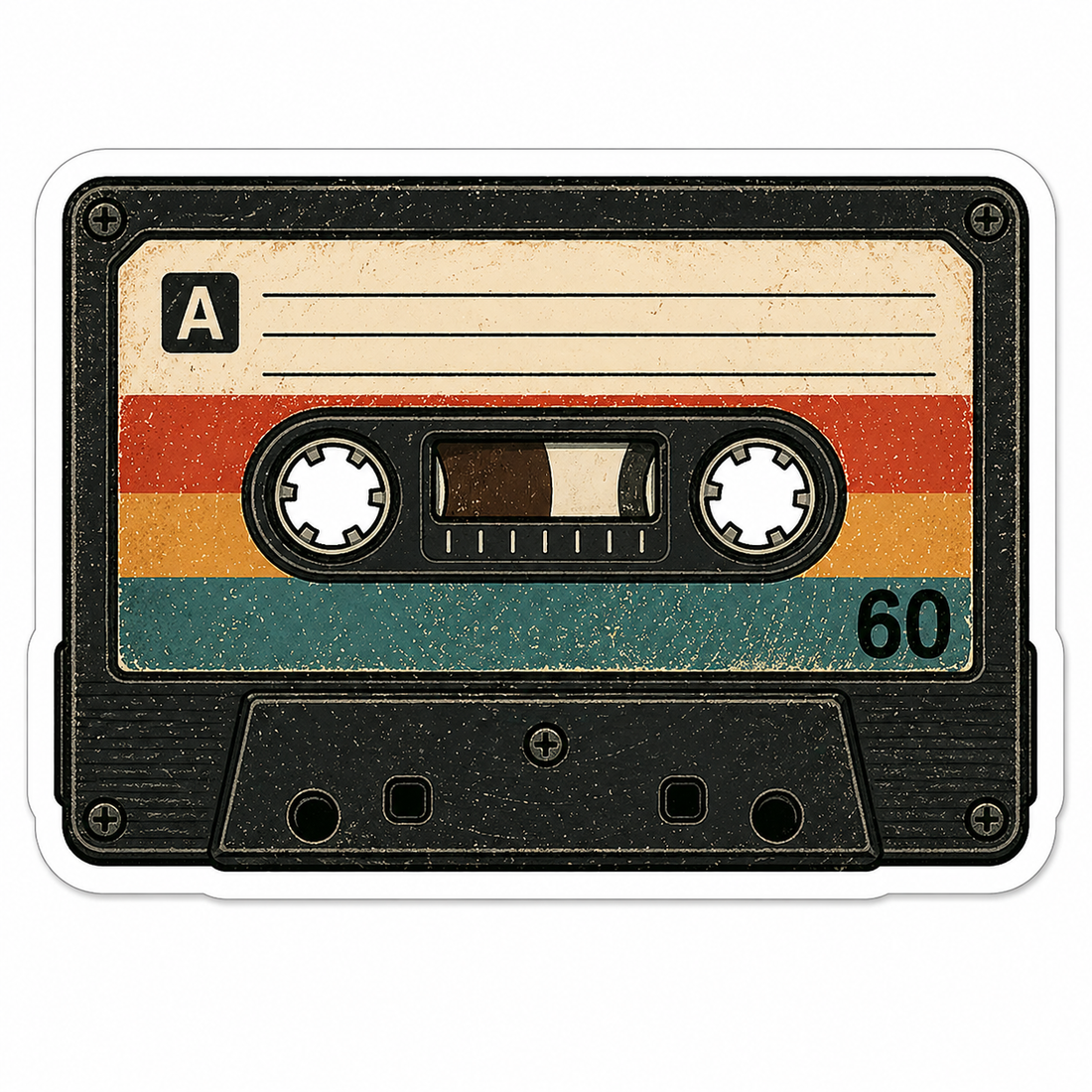 Sticker: Retro Cassette Tape - Namedrop
