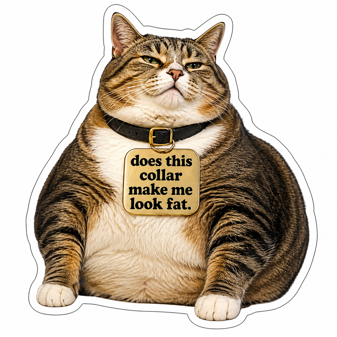 Sticker: Chubby Cat Reader