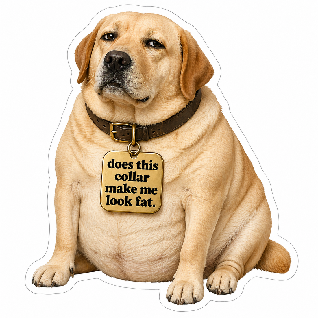 Sticker: Chubby Dog Bookworm