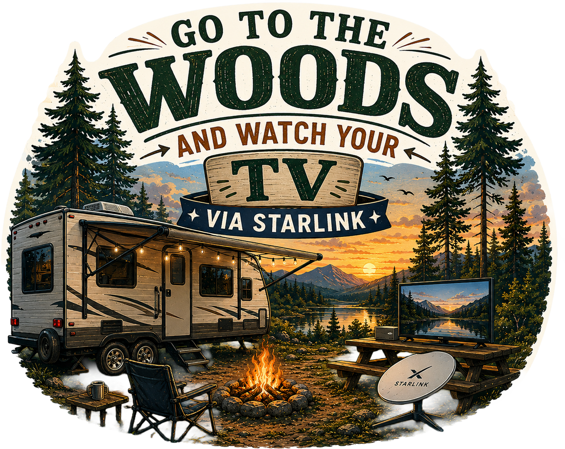 Sticker: Woods TV via Starlink - Namedrop
