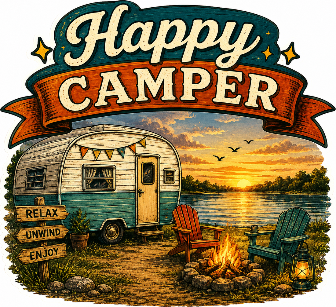 Sticker: Happy Camper RV