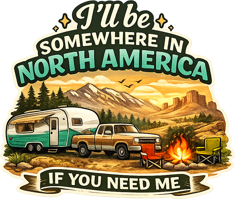 Sticker: Somewhere in North America Teal