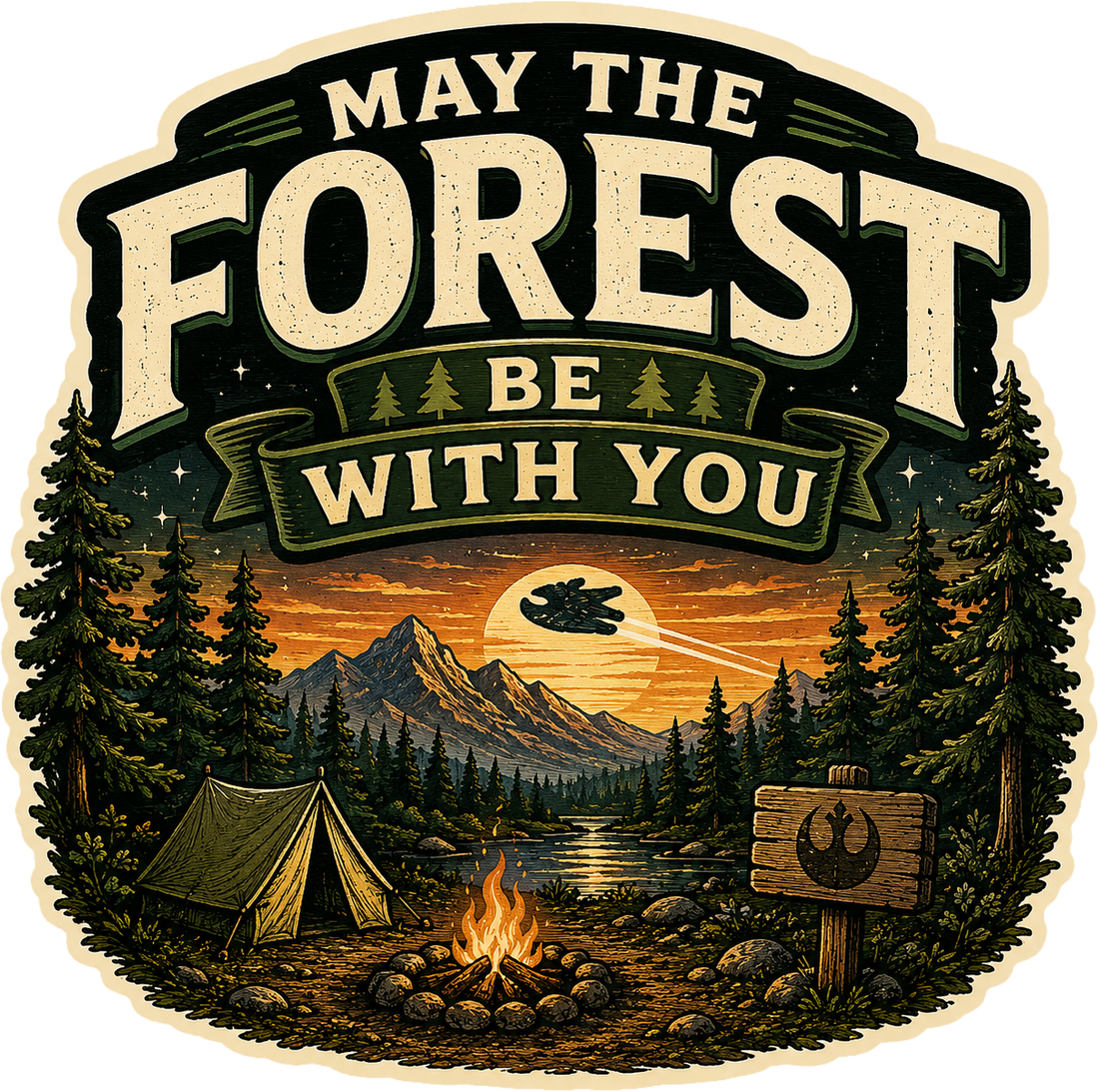 Sticker: May the Forest Be with You - Namedrop
