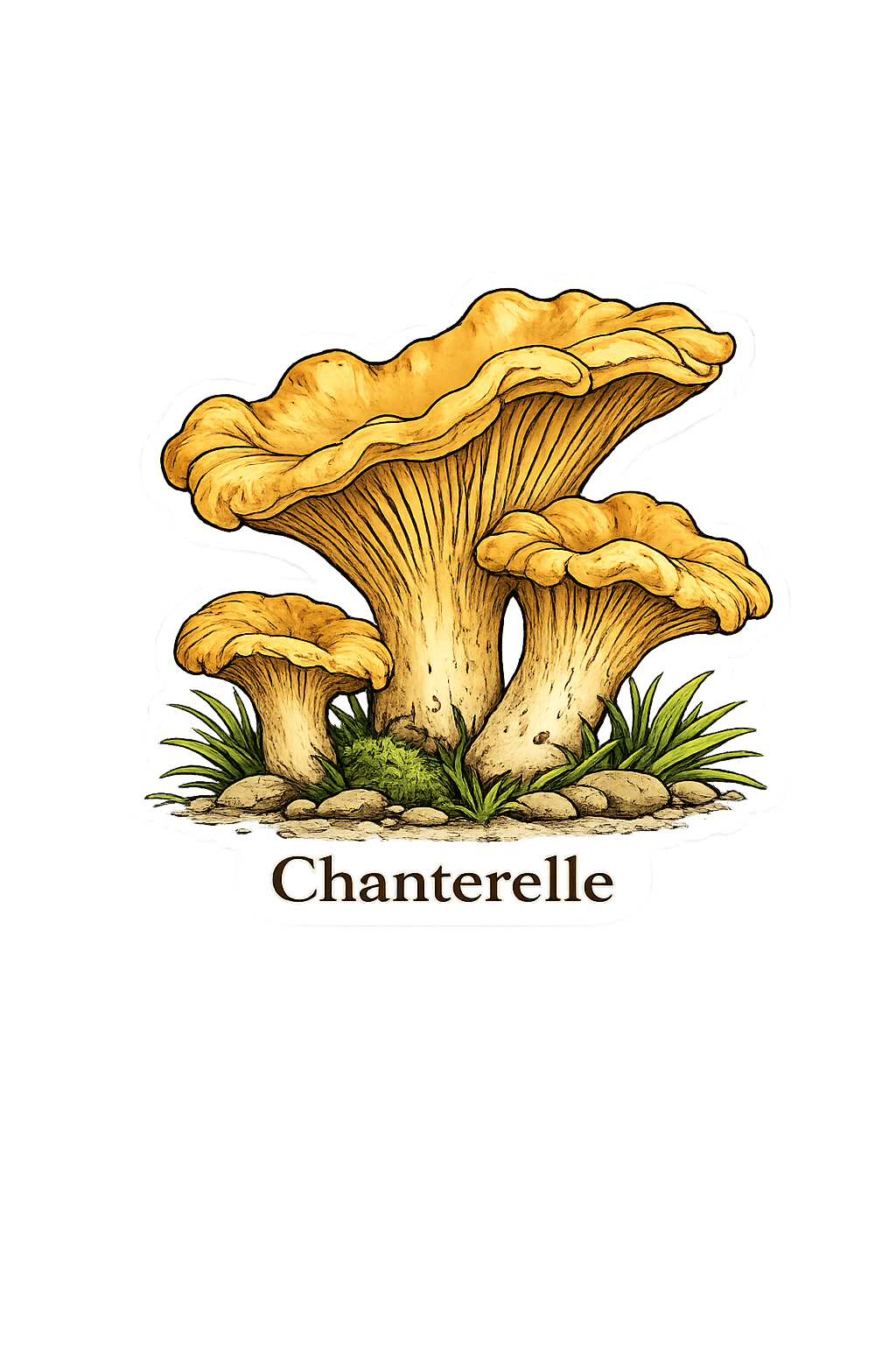 Sticker: Chanterelle Mushroom - Namedrop