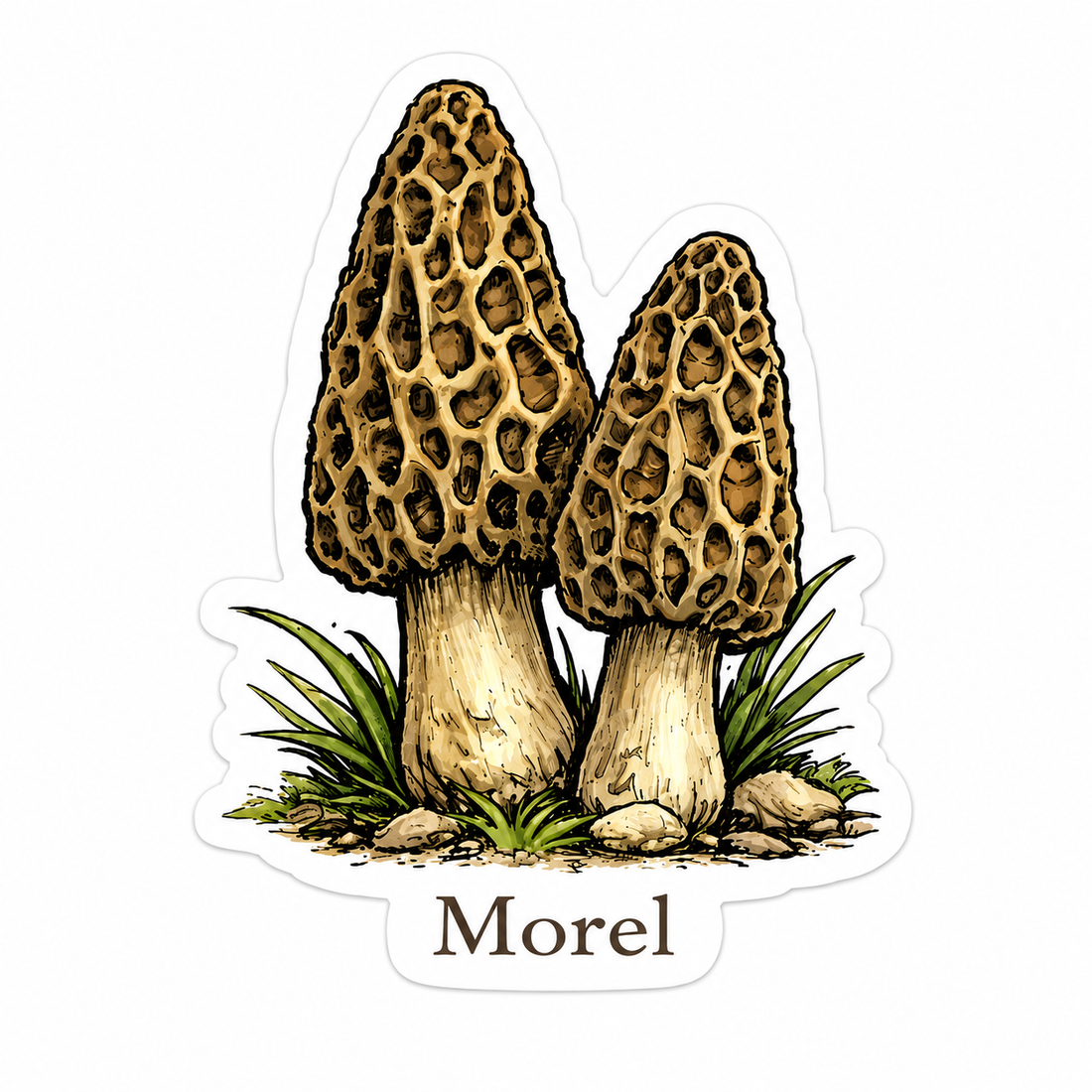 Sticker: Morel Mushroom - Namedrop