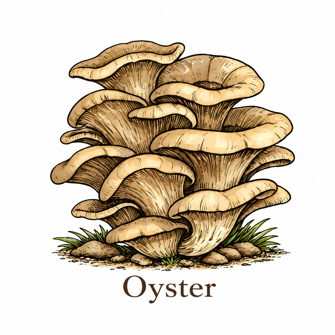 Sticker: Oyster Mushroom - Namedrop