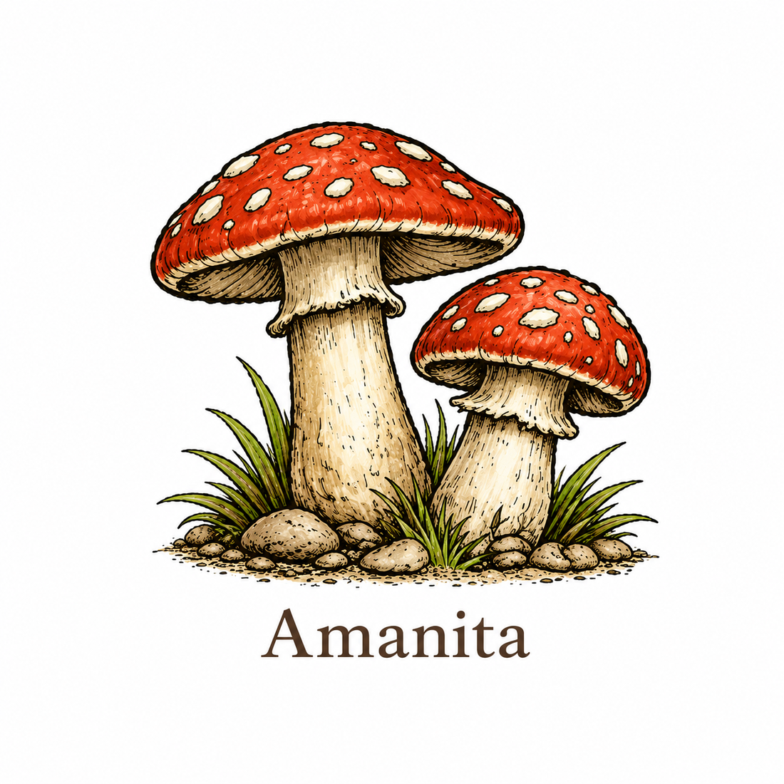 Sticker: Amanita Mushroom - Namedrop