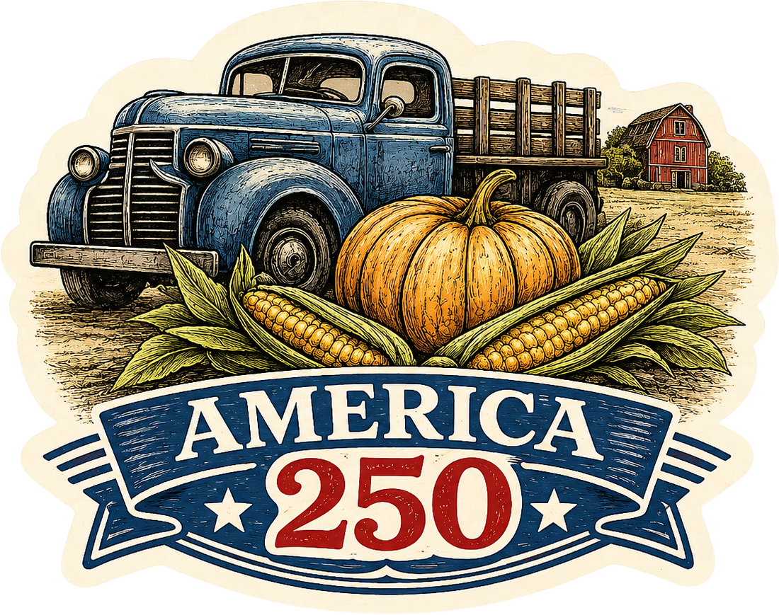 Sticker: America 250 Harvest Truck