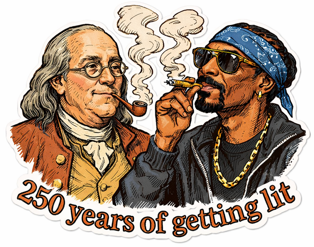 Sticker: 250 Years of Getting Lit