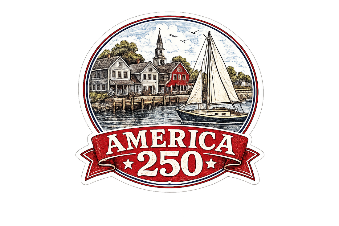 Sticker: America 250 Coastal Town - Namedrop