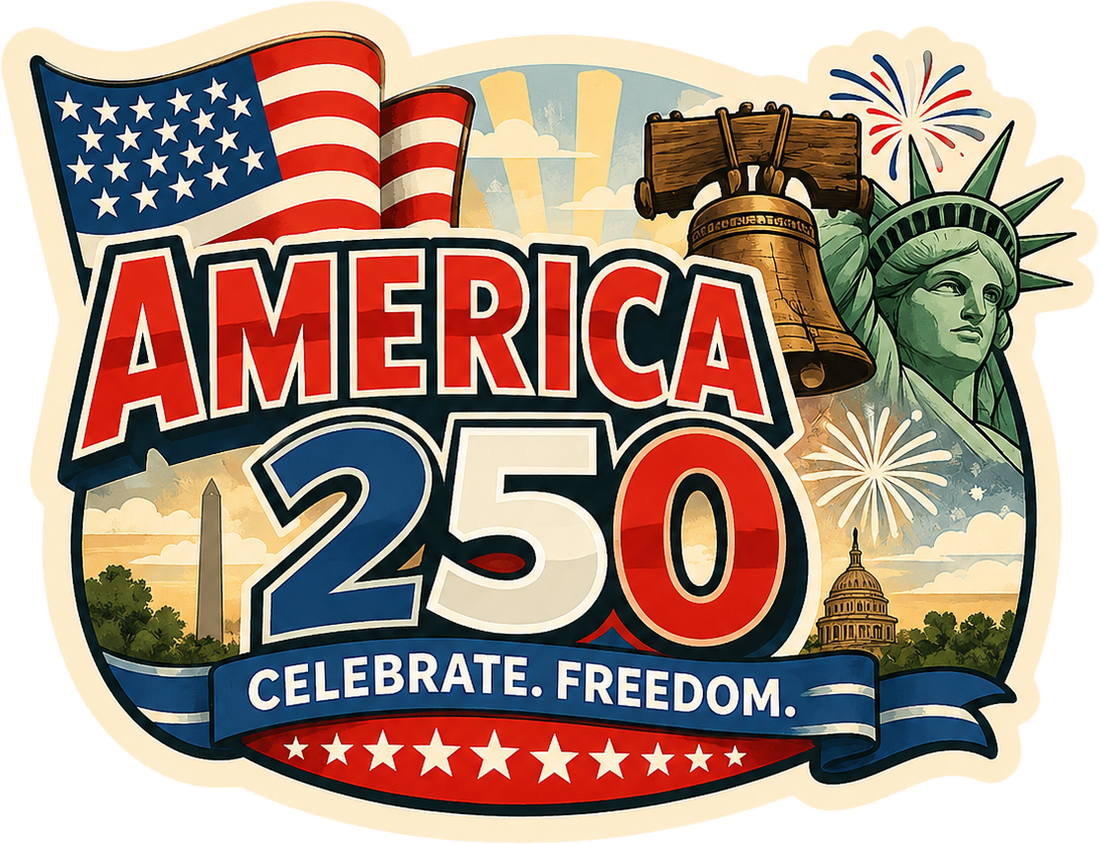 Sticker: America 250 Celebrate Freedom