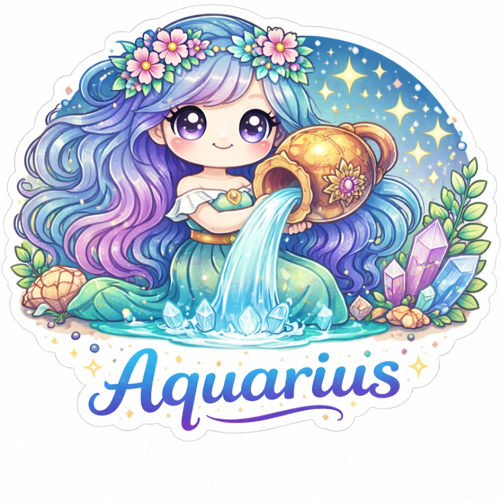 Sticker: Aquarius Zodiac - Namedrop
