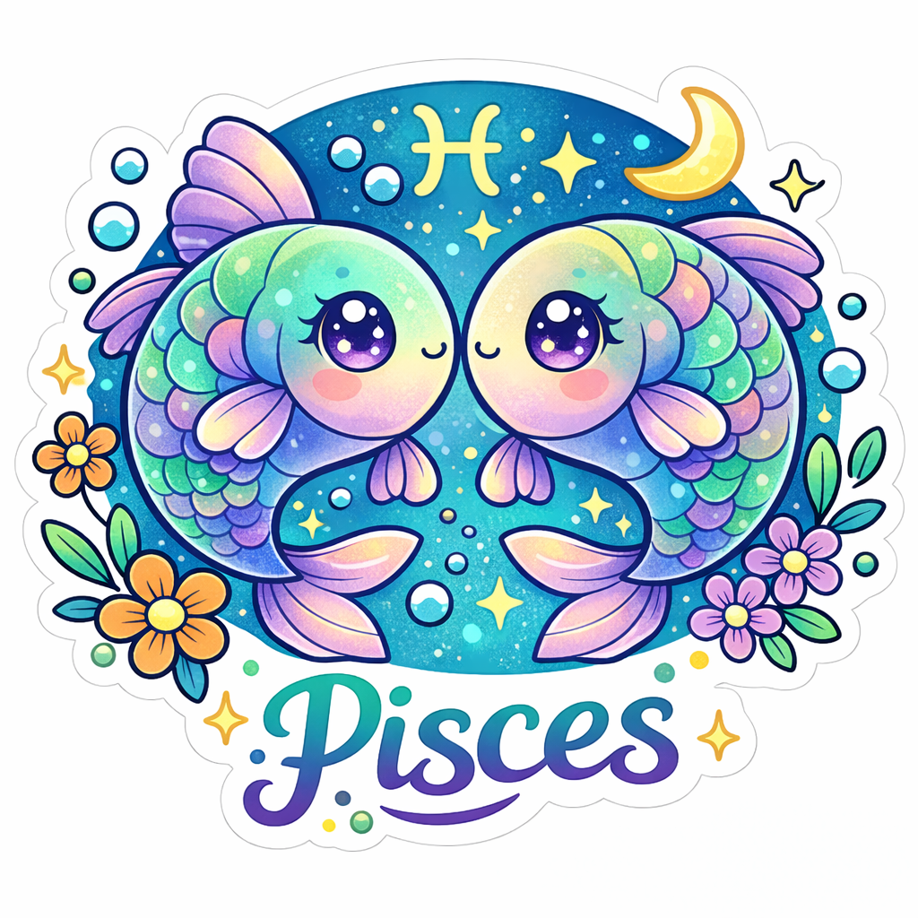 Sticker: Pisces Zodiac - Namedrop