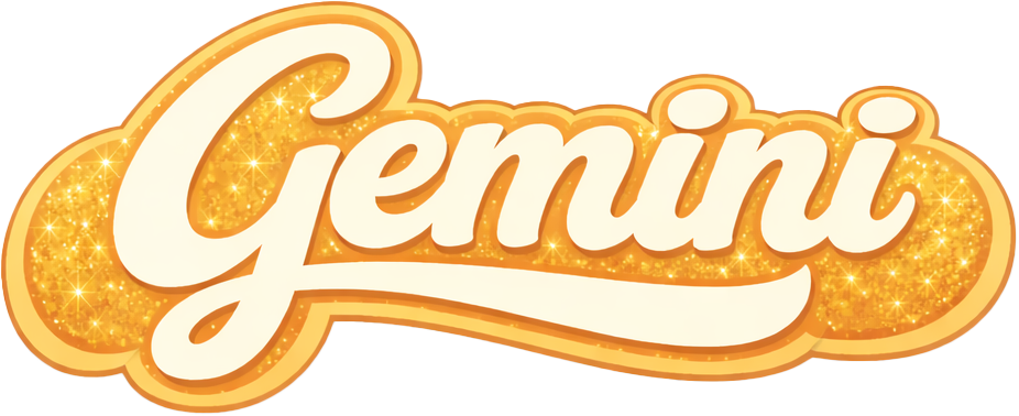 Sticker: Gemini Retro Script