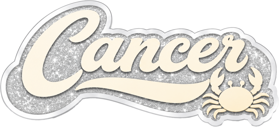 Sticker: Cancer Retro Script