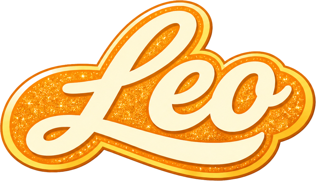 Sticker: Leo Retro Script