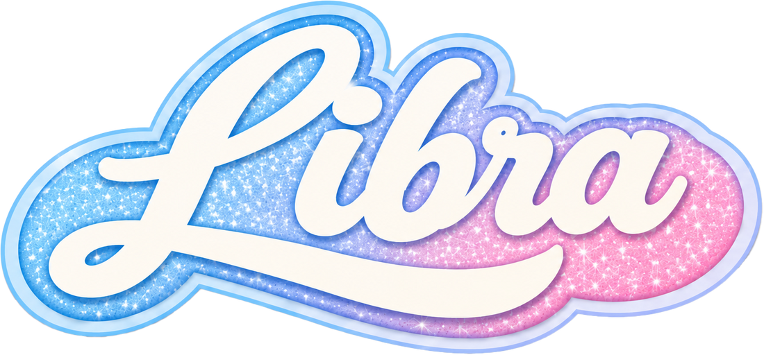 Sticker: Libra Retro Script