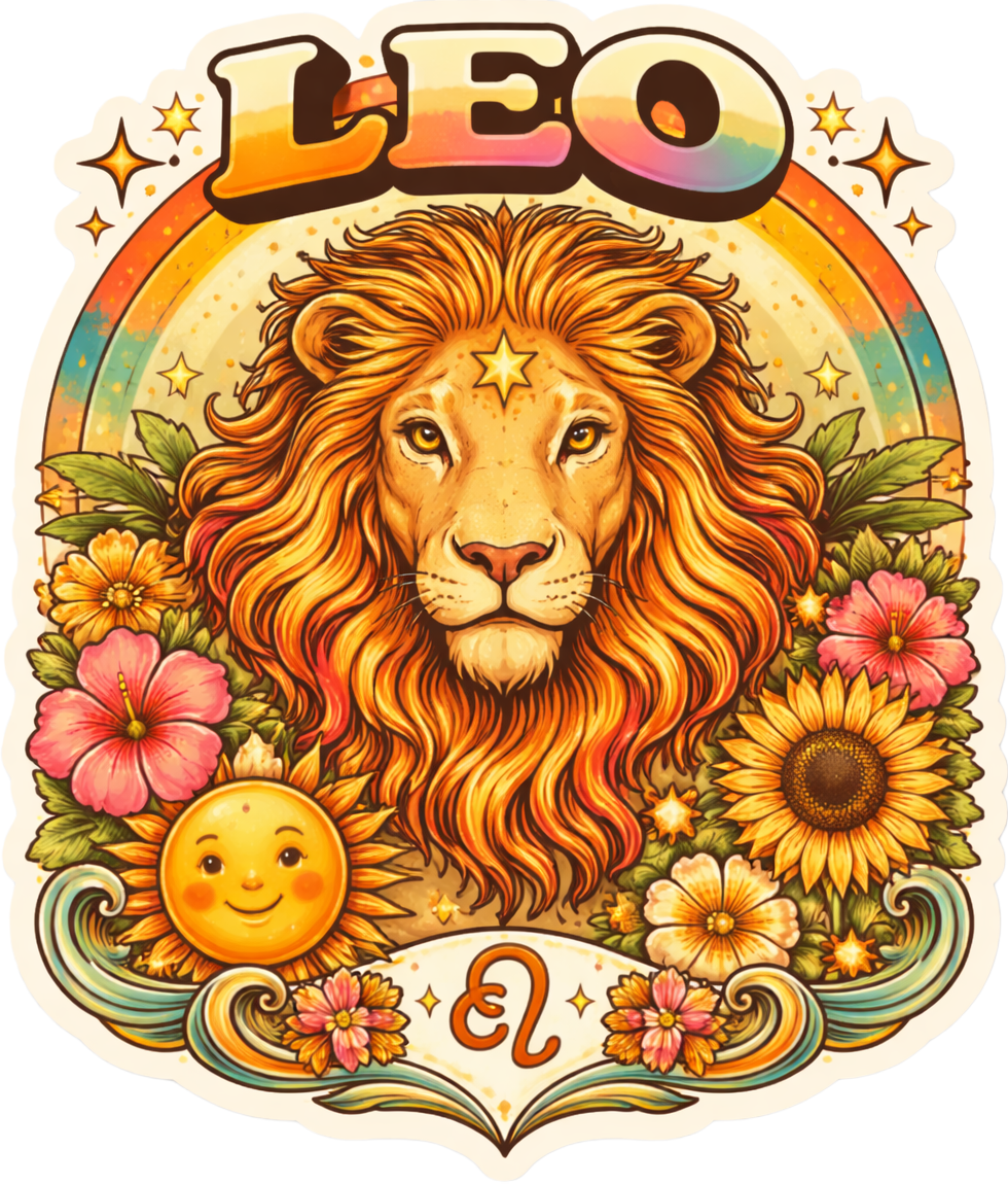 Sticker: Leo Boho Illustrated - Namedrop