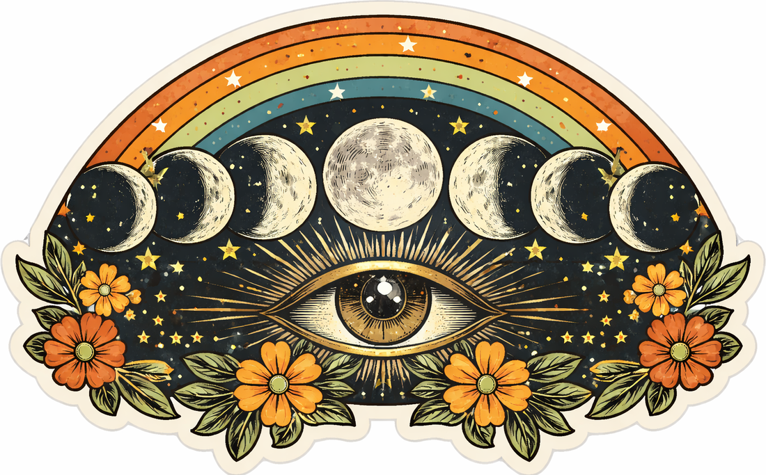 Sticker: Moon Phases Evil Eye - Namedrop