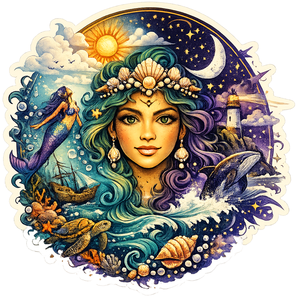 Sticker: Goddess of Ocean and Sky